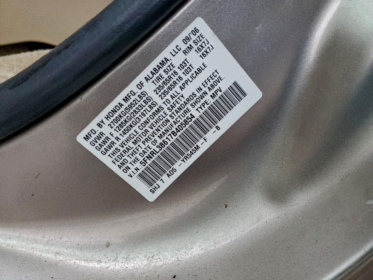 Honda Odyssey Exl Image 9