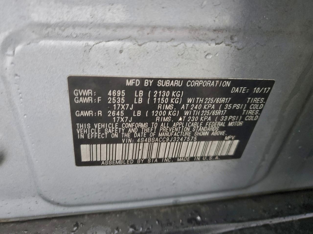 Subaru Outback 2.5i Premium Image 8