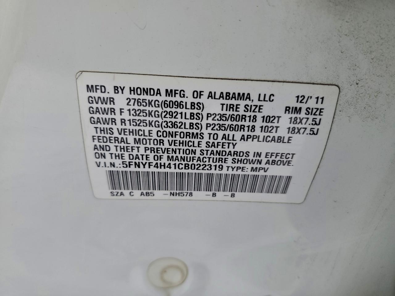 Honda Pilot Ex Image 6