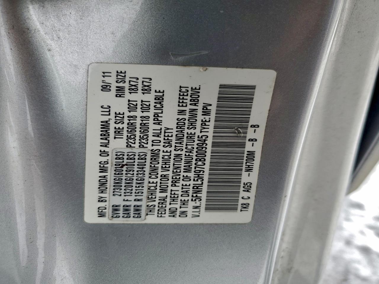 Honda Odyssey Touring Image 6