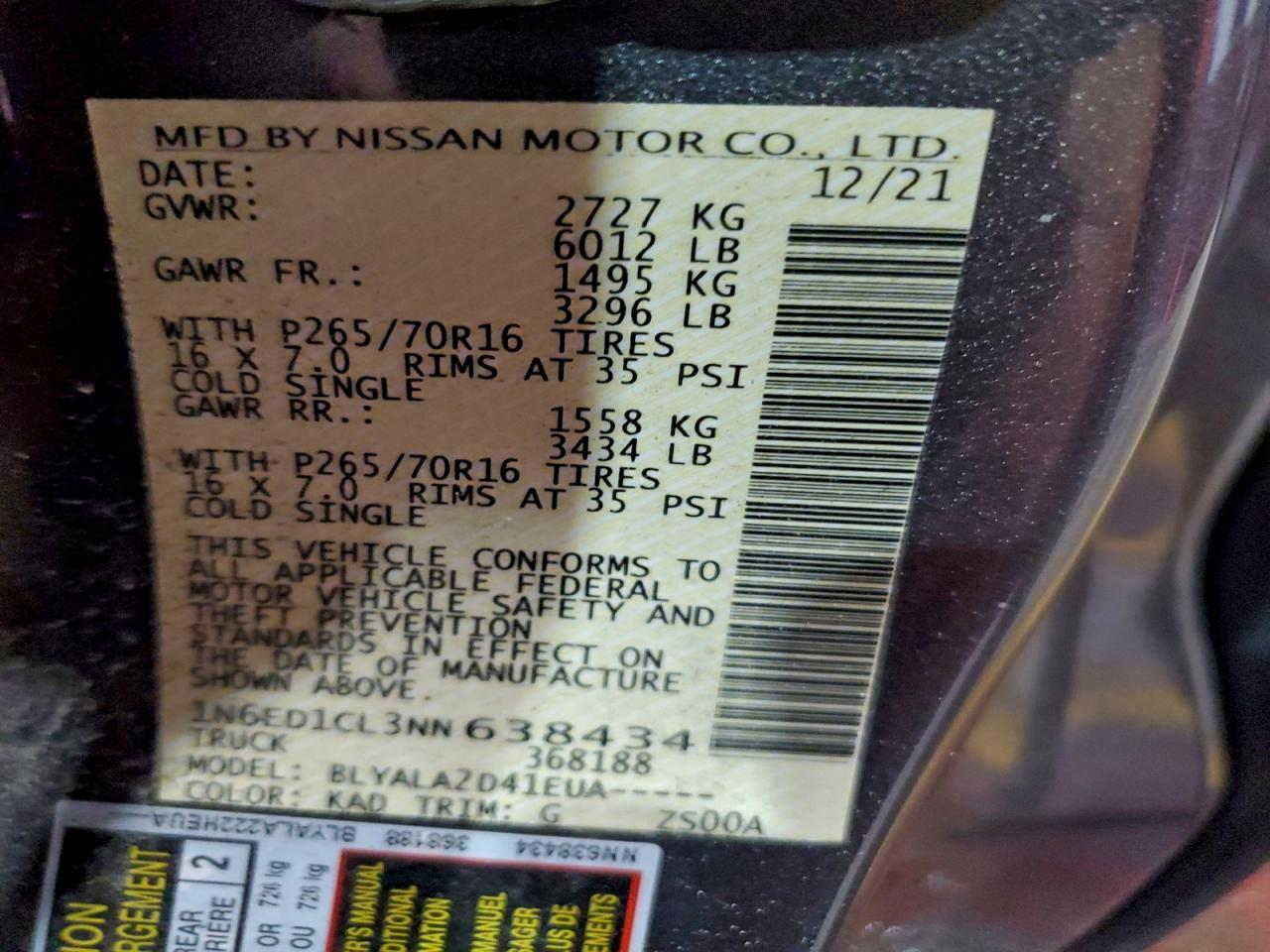 Nissan Frontier S Image 3