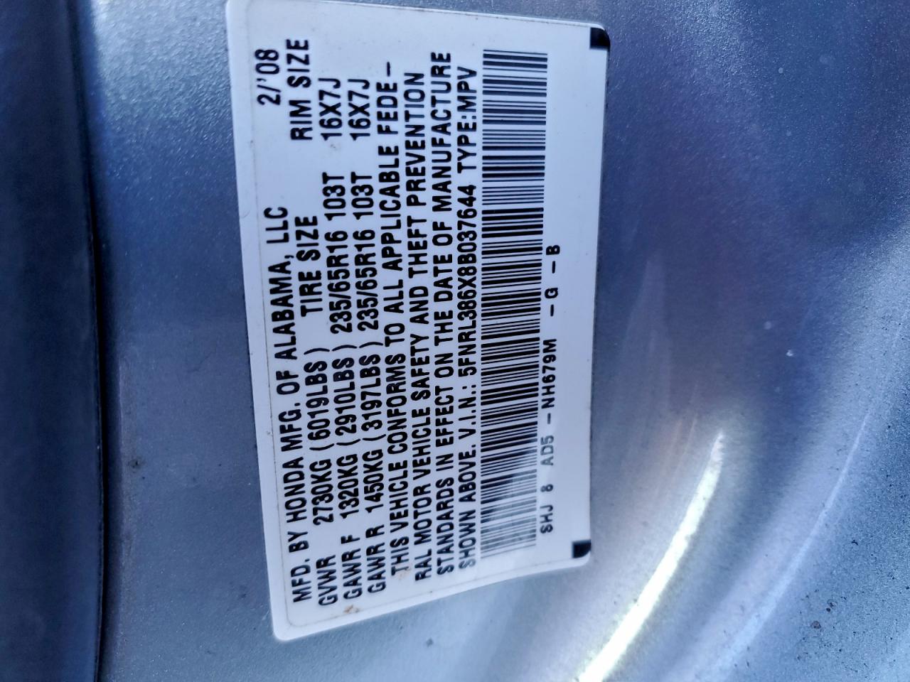 Honda Odyssey Exl Image 9