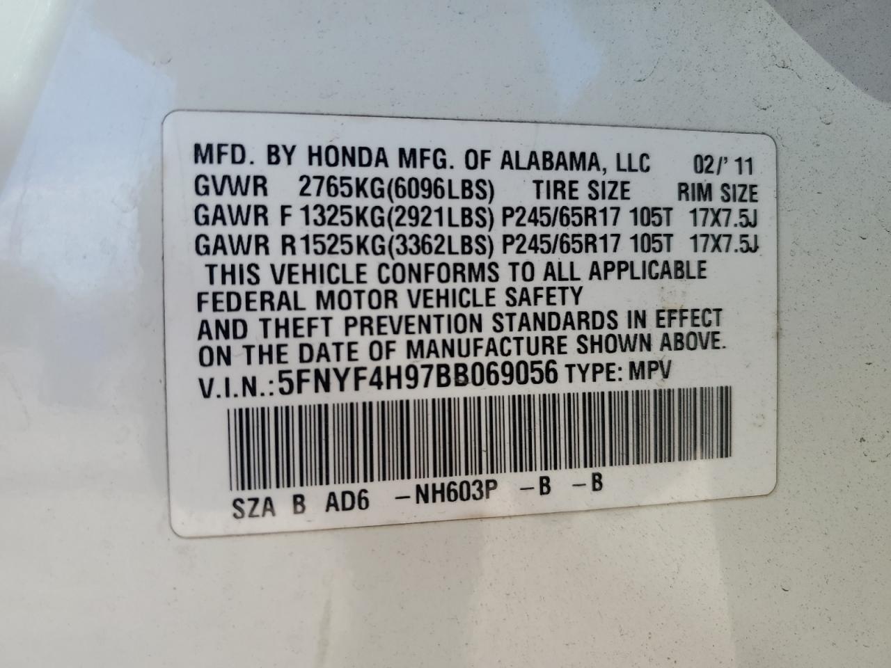 Honda Pilot Touring Image 5